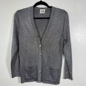 Rochelle, Vintage Silver Cardigan. Size Large. In excellent condition!